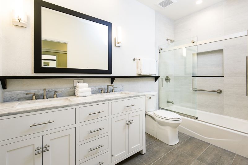 Floating vanity with double sinks